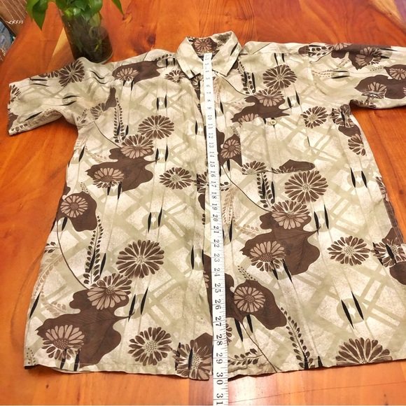Vintage 100% Silk Floral Tropical Pattern Festival Relaxed Fit Shirt Blouse. - Picture 9 of 12